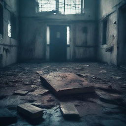 Create a book cover with a horror theme featuring an asylum