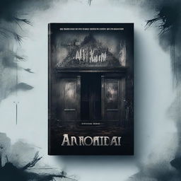 Create a book cover with a horror theme featuring an asylum