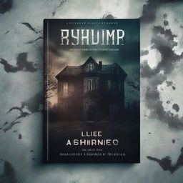 Create a book cover with a horror theme featuring an asylum