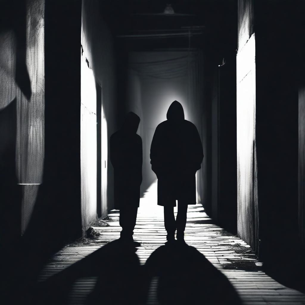 A dark alleyway with a mysterious figure standing there