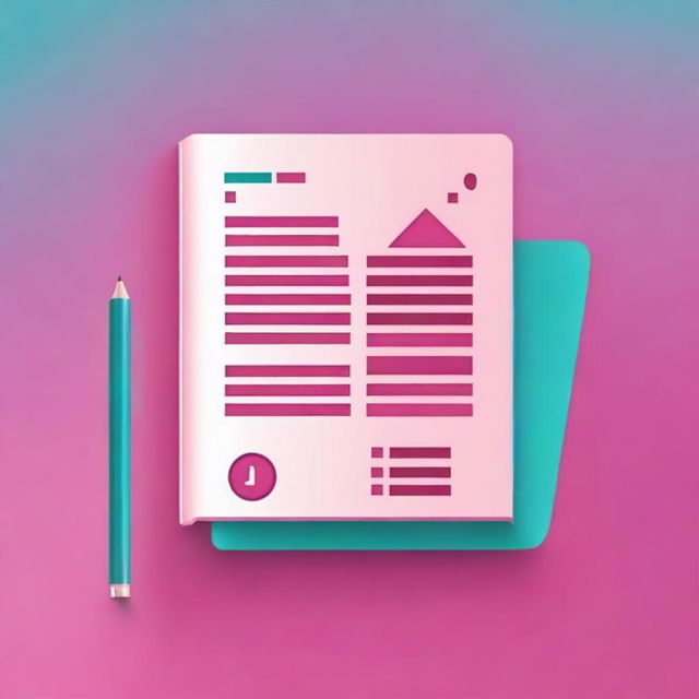 Create a vector image of a user manual with a simple background