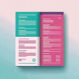 Create a vector image of a user manual with a simple background