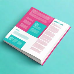 Create a vector image of a user manual with a simple background