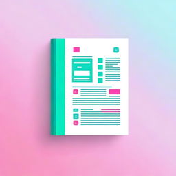 Create a vector image of a user manual with a simple background