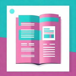 Create a vector image of a user manual with a simple background