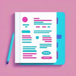 Create a vector image of a user manual with a simple background