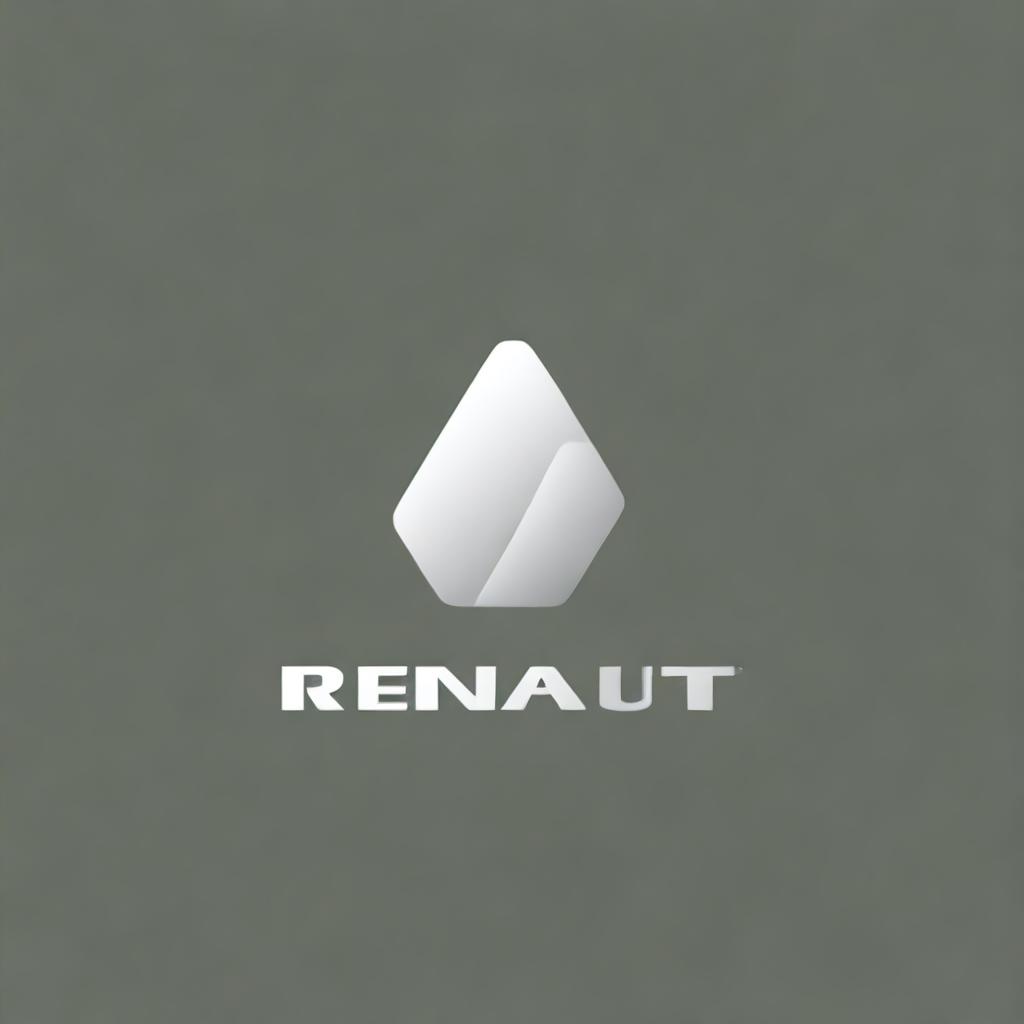 A detailed and high-resolution image of the Renault symbol, showcasing its sleek and modern design