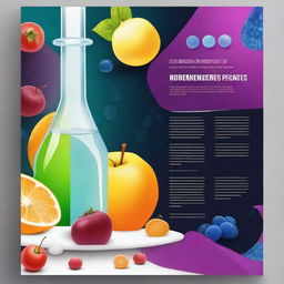 Create an innovative and formal cover page for a chemistry project titled 'Adulteration of Food'