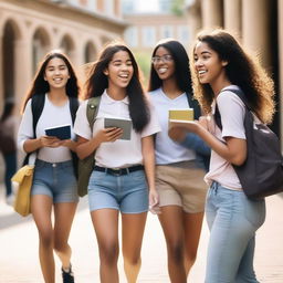 A young girl adventuring through university with her friends