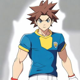 A depiction of the football player Arion Sherwind from Inazuma Eleven Go, wearing only underwear