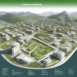 A detailed infographic illustrating the concept of 'Objectif Zéro Artificialisation Nette' focusing on urban renewal and densification in the cities of Briançon and Voiron