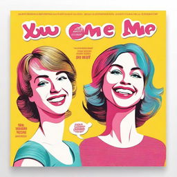 Create a film poster for a comedy movie titled 'You and Me Makes Three'