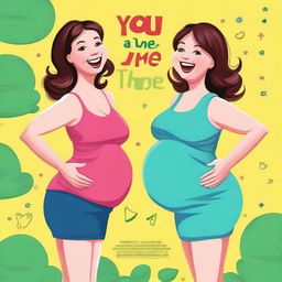 Create a film poster for a comedy movie titled 'You and Me Makes Three'