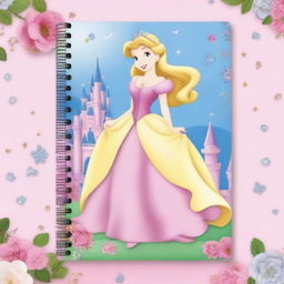 Create a beautiful notebook cover featuring a Disney princess