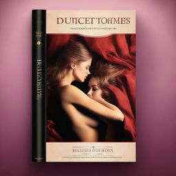 Create a book cover for an erotic novel titled 'Dulcet Tomes'