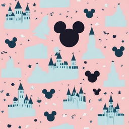 Create a simple Disney-themed notebook cover background