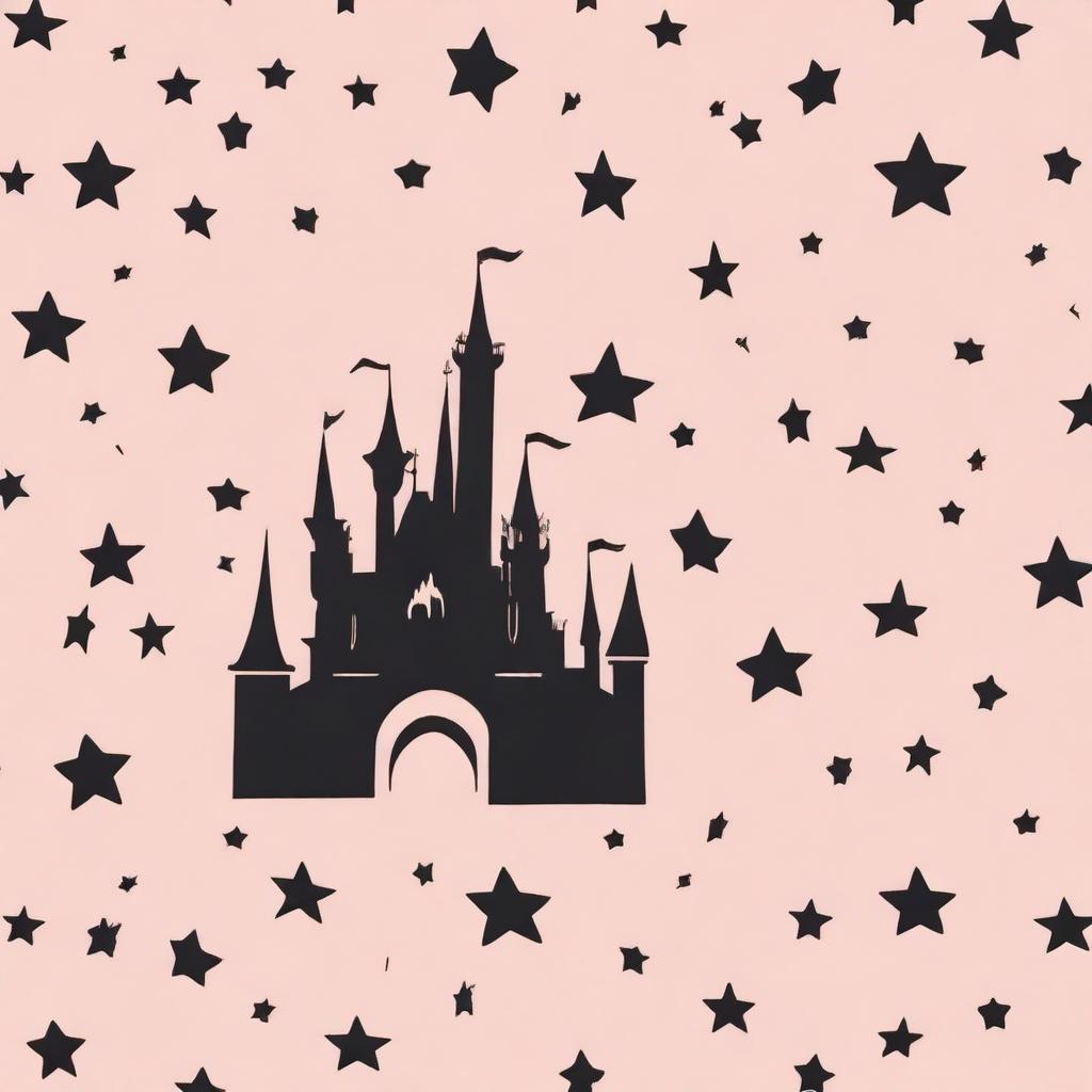 Create a simple Disney-themed notebook cover background