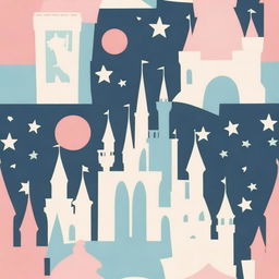 Create a simple Disney-themed notebook cover background