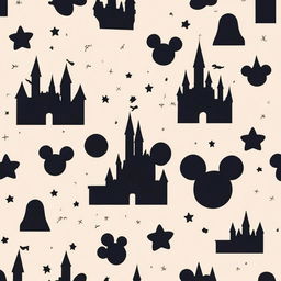 Create a simple Disney-themed notebook cover background