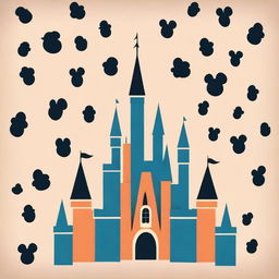 Create a very simple Disney-themed notebook cover background