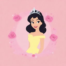 Create a very simple Disney princess-themed notebook cover background