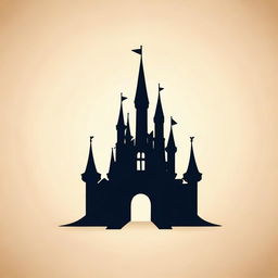 Create a simple Disney-themed background featuring a single iconic element from Disney, such as a castle silhouette, centered on a plain background