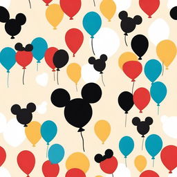 Create a simple Disney-themed background for kids featuring a single iconic element from Disney, such as Mickey Mouse ears, a magic wand, or a balloon, centered on a plain background