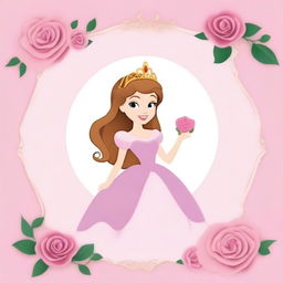 Create a simple Disney princess-themed background suitable for kids