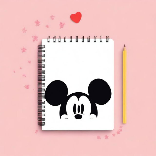 Create a simple Disney-themed backdrop for a notebook