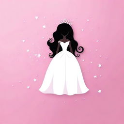 Create a simple Disney Princess-themed notebook backdrop featuring a single iconic element, such as a tiara, a glass slipper, or a magic wand, centered on a plain background