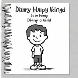 Create a book cover for 'Diary of a Wimpy Kid,' featuring Greg Heffley in his classic cartoon style