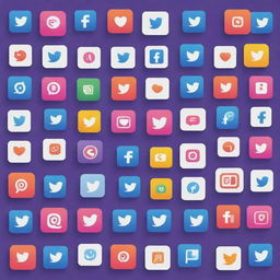 A vibrant digital marketing post featuring icons of social media platforms, engaging graphics and compelling call-to-action texts.