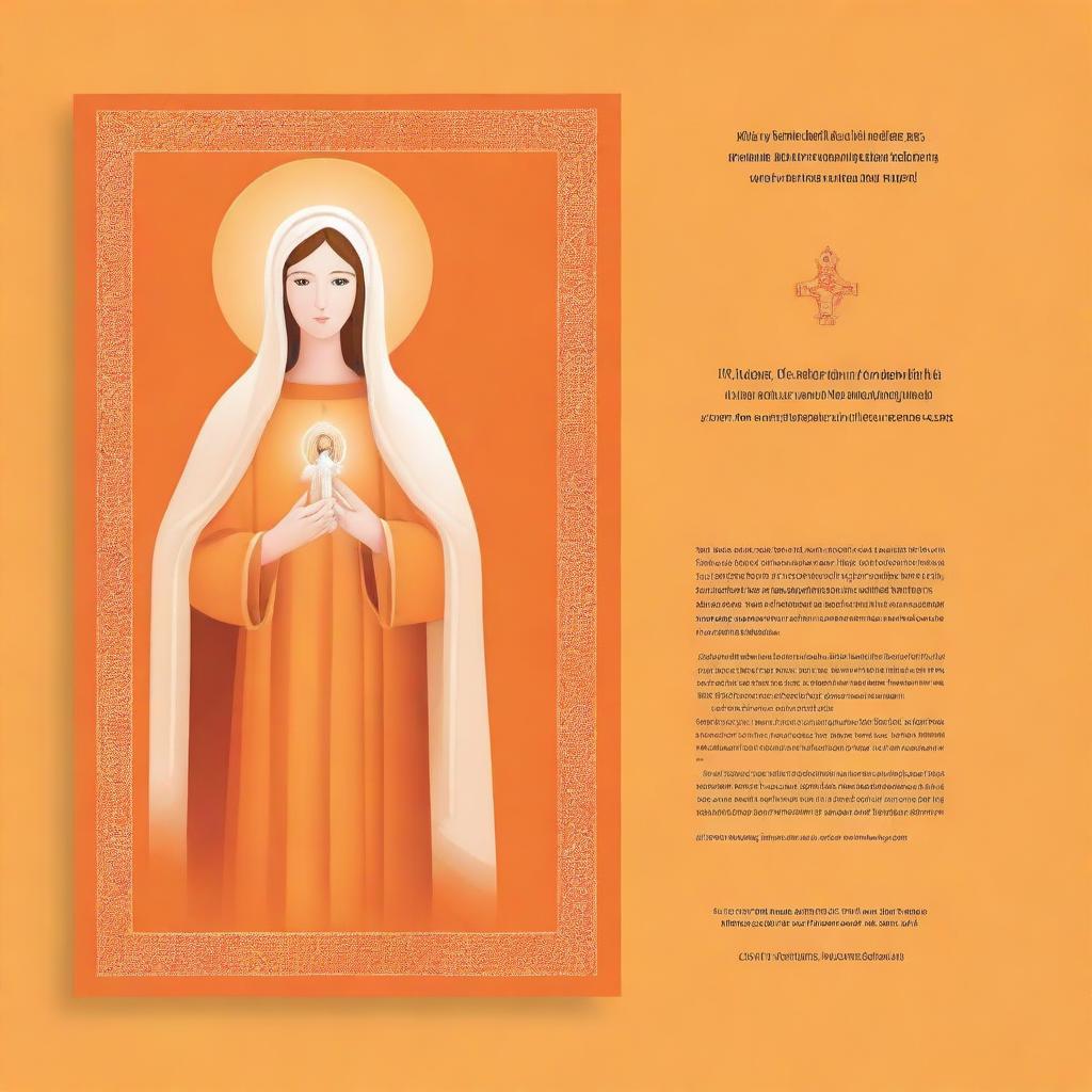 A cover for a booklet featuring the image of Mary from the book 'True Devotion to the Blessed Virgin'