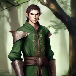 Create an image of a male semi-elf character