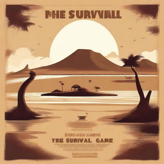 Create a realistic-styled movie poster with the text 'The Survival Game'