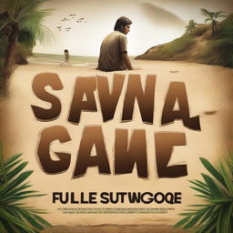 Create a realistic movie poster with the text 'The Survival Game' (this is the movie's name)