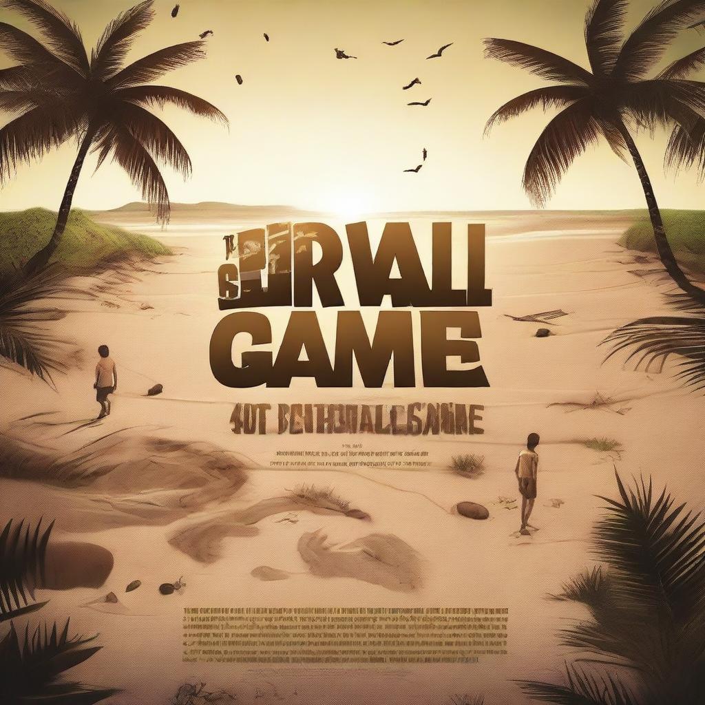 Create a realistic movie poster with the text 'The Survival Game' (this is the movie's name)