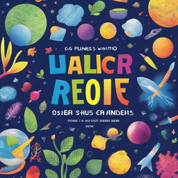 A vibrant and engaging science book cover for Year 5 primary students