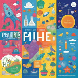 A vibrant and engaging science book cover for Year 5 primary students