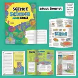 Create an organized science book cover for Year 5 primary students