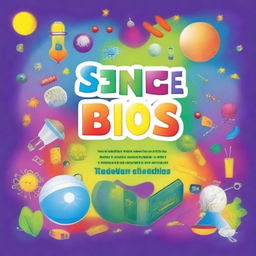 Design a colorful and interesting science book cover for Year 5 primary students