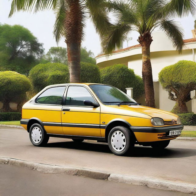 A detailed image of a Brazilian Fiat Palio from the year 2000