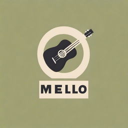 Design a dynamic and eye-catching logo for the name MELLO GUI, incorporating elements such as a guitar and a truck