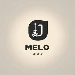 Design a dynamic and eye-catching logo for the name MELLO GUI, incorporating elements such as a guitar and a truck