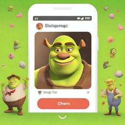 Create an image of Shrek using the Tinder app