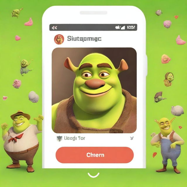 Create an image of Shrek using the Tinder app