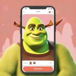 Create an image of Shrek using the Tinder app