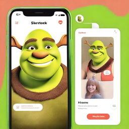 Create an image of Shrek using the Tinder app