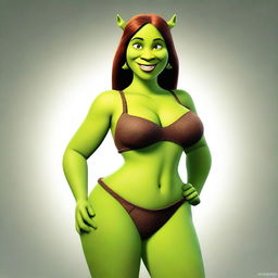 Create an image of Fiona from Shrek looking sexy