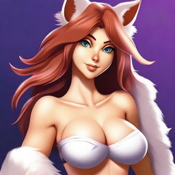 Create an image of a sexy furry female character